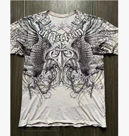 Printed Round Neck Short Sleeve