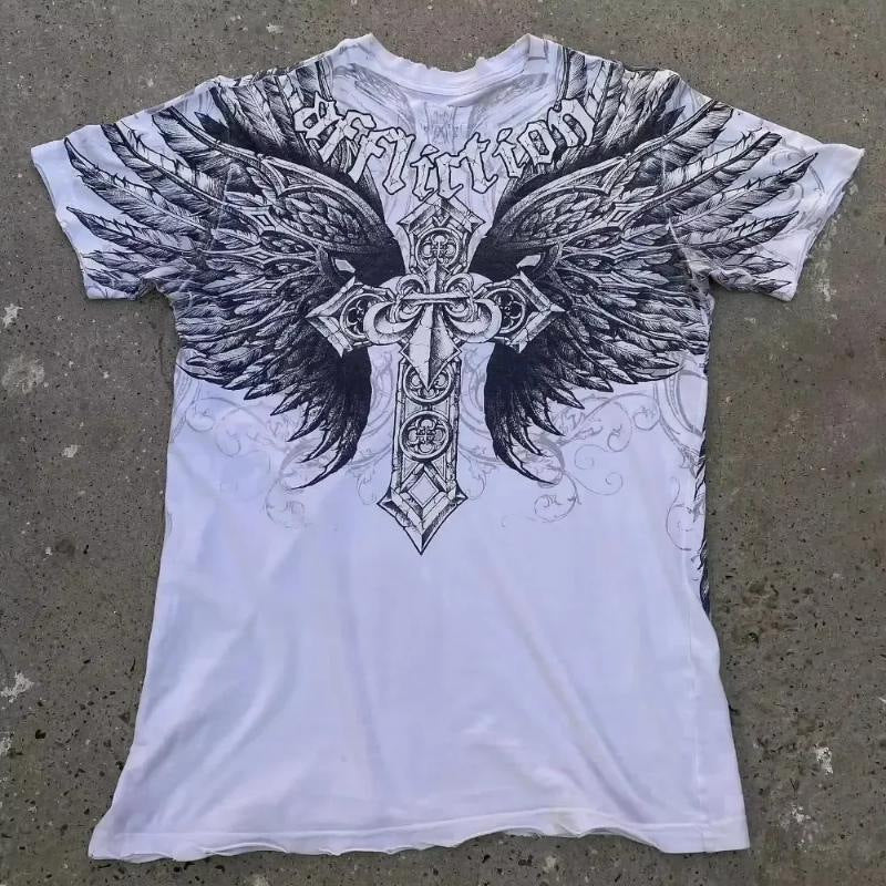Printed Round Neck Short Sleeve
