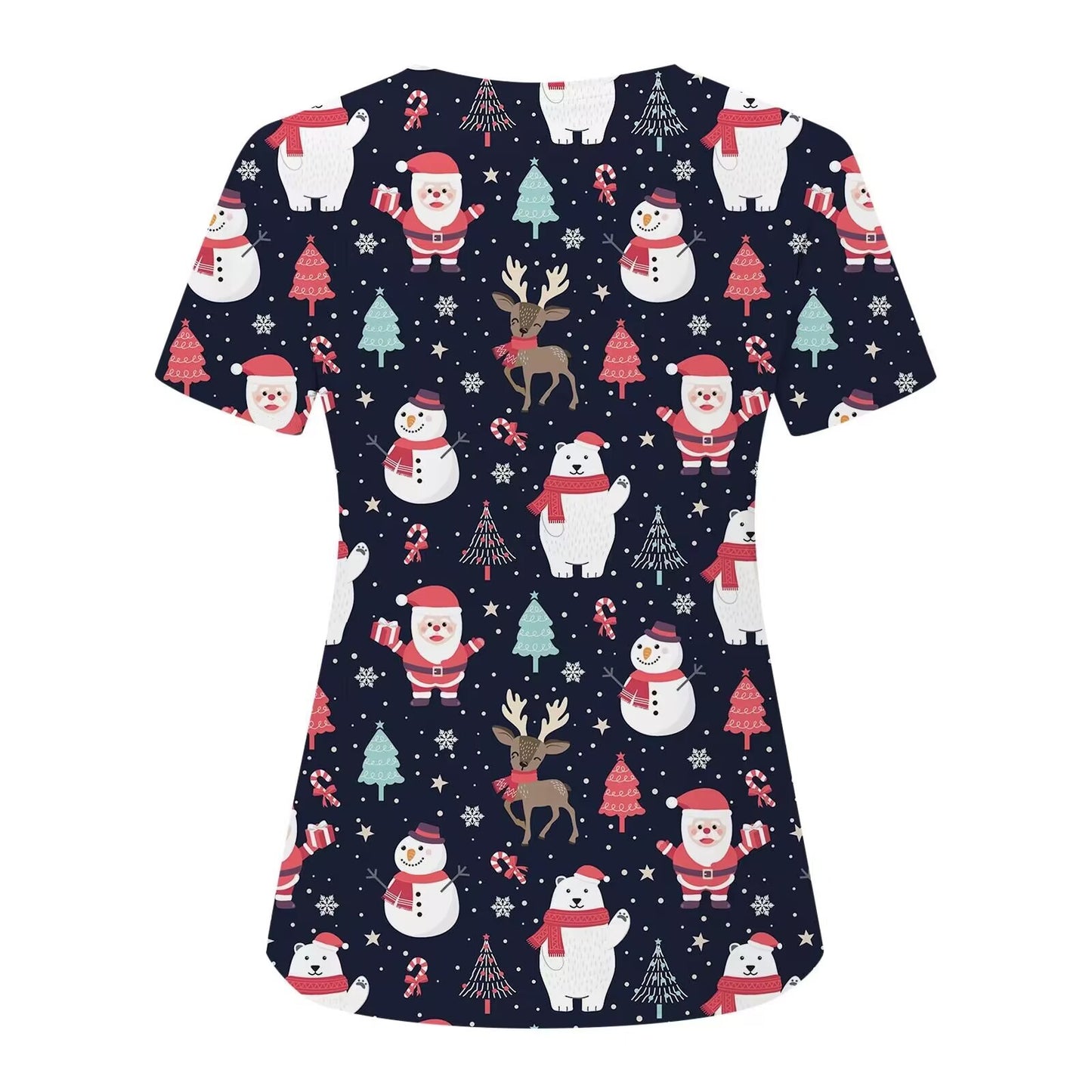 Printed Shirt V-Neck Short-Sleeved T-Shirt