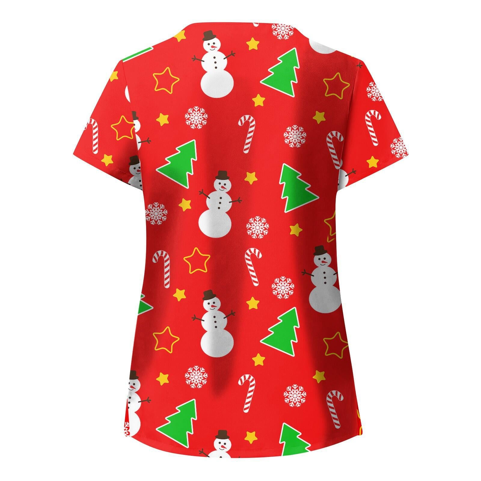 Printed Shirt V-Neck Short-Sleeved T-Shirt