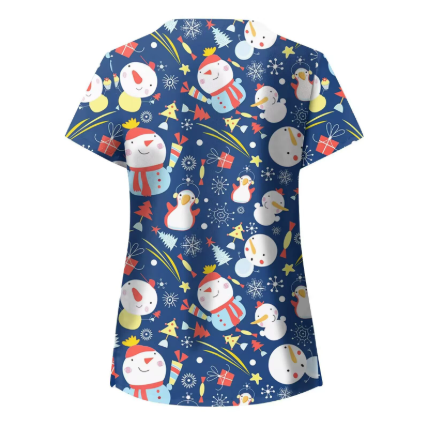 Printed Shirt V-Neck Short-Sleeved T-Shirt