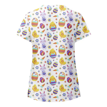 Printed Shirt V-Neck Short-Sleeved T-Shirt