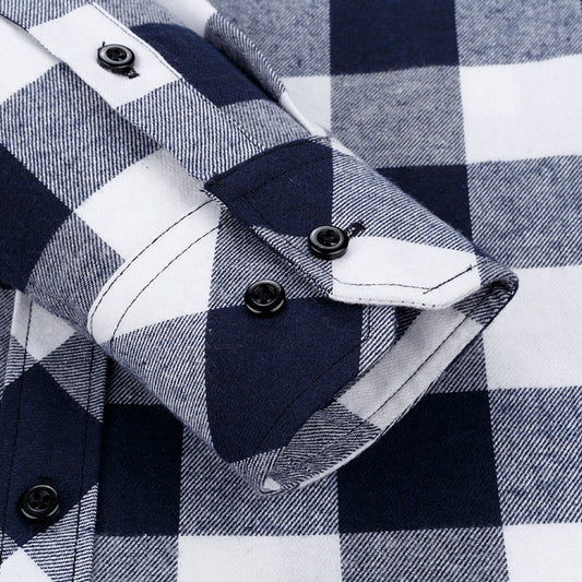 Printed shirt with large checks