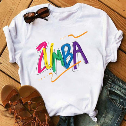 Printed short sleeve t-shirt women's top