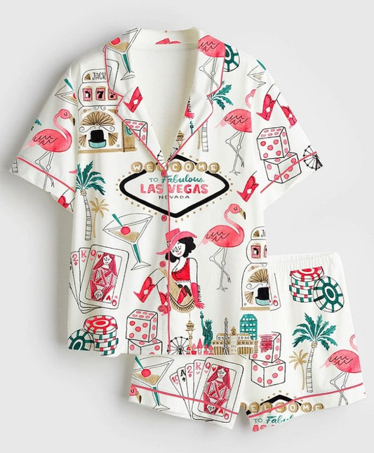 Printed Short-Sleeved Shorts