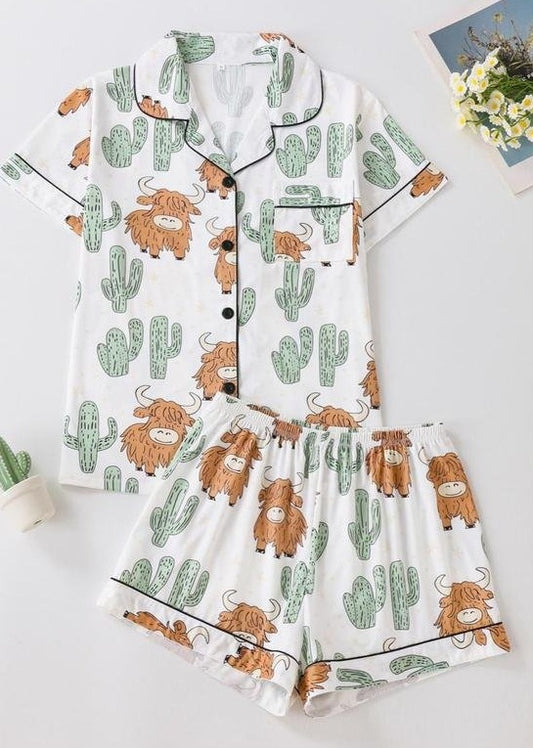 Printed Short-Sleeved Shorts