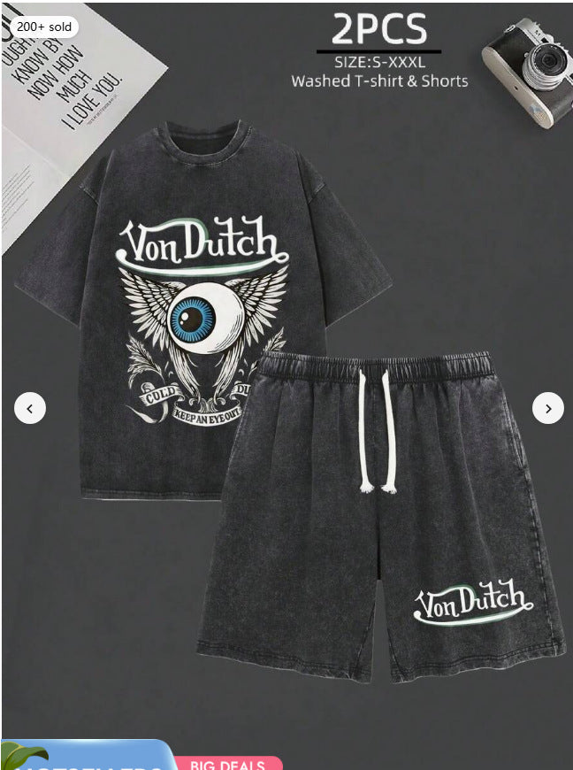 Printed short sleeves