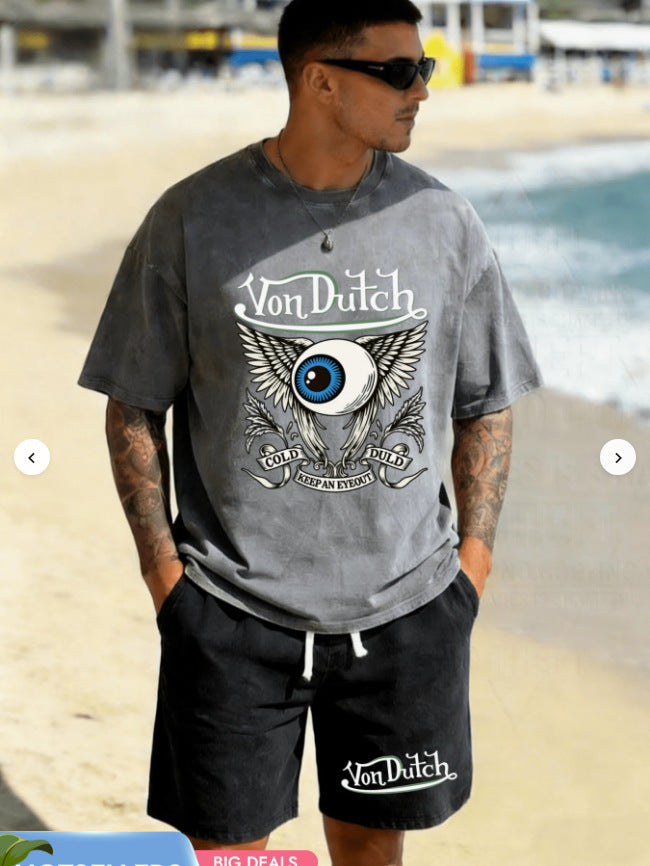Printed short sleeves