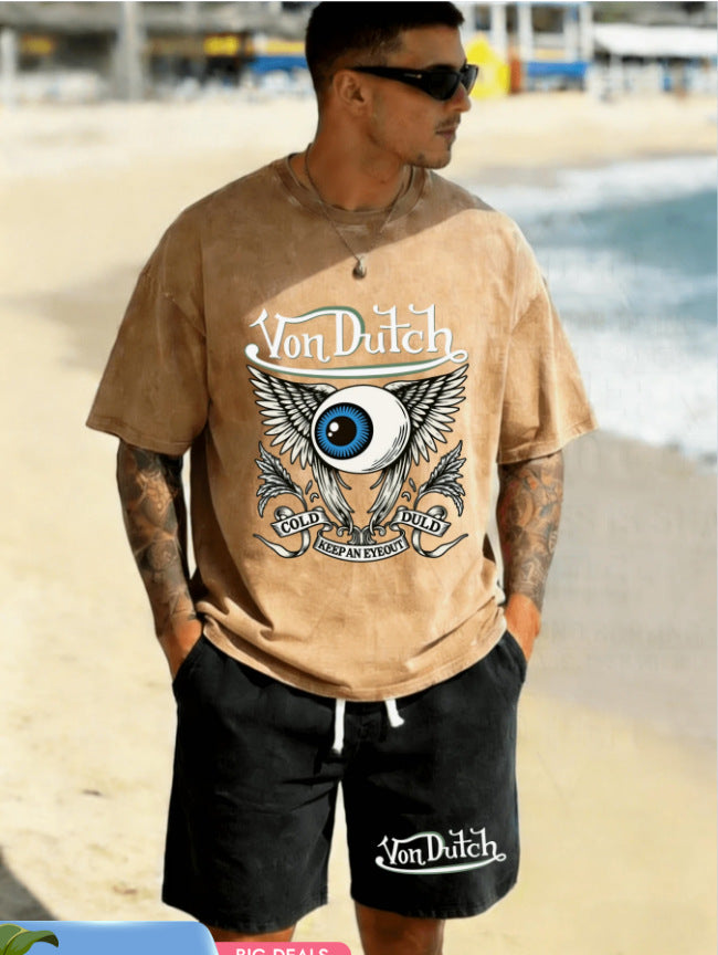 Printed short sleeves