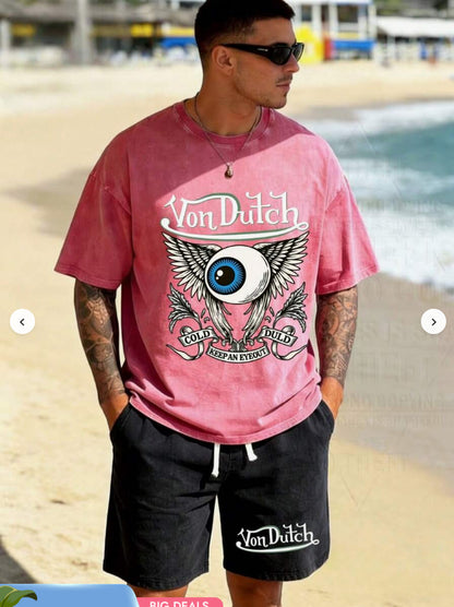 Printed short sleeves