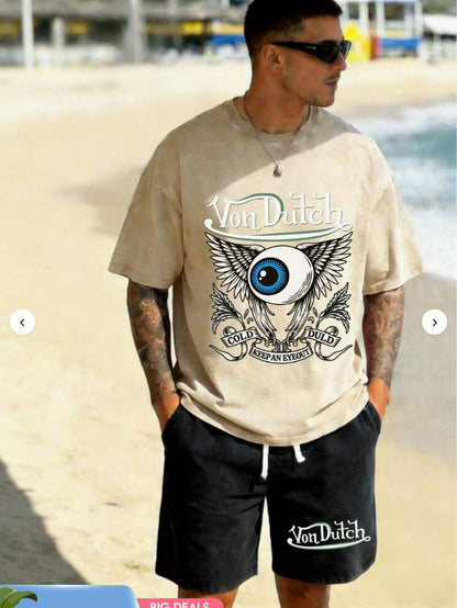 Printed short sleeves