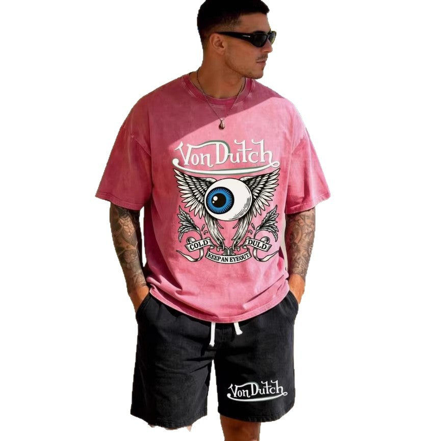 Printed short sleeves