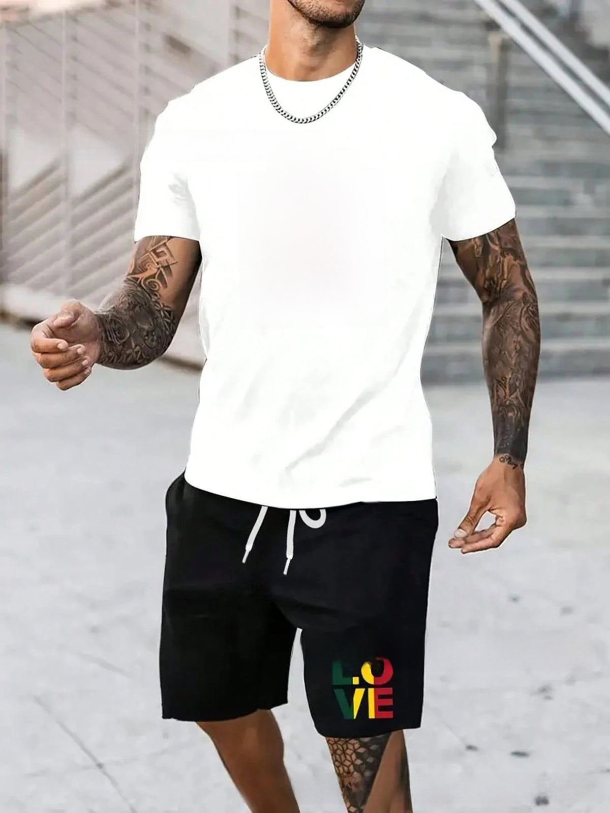 Printed short sleeves