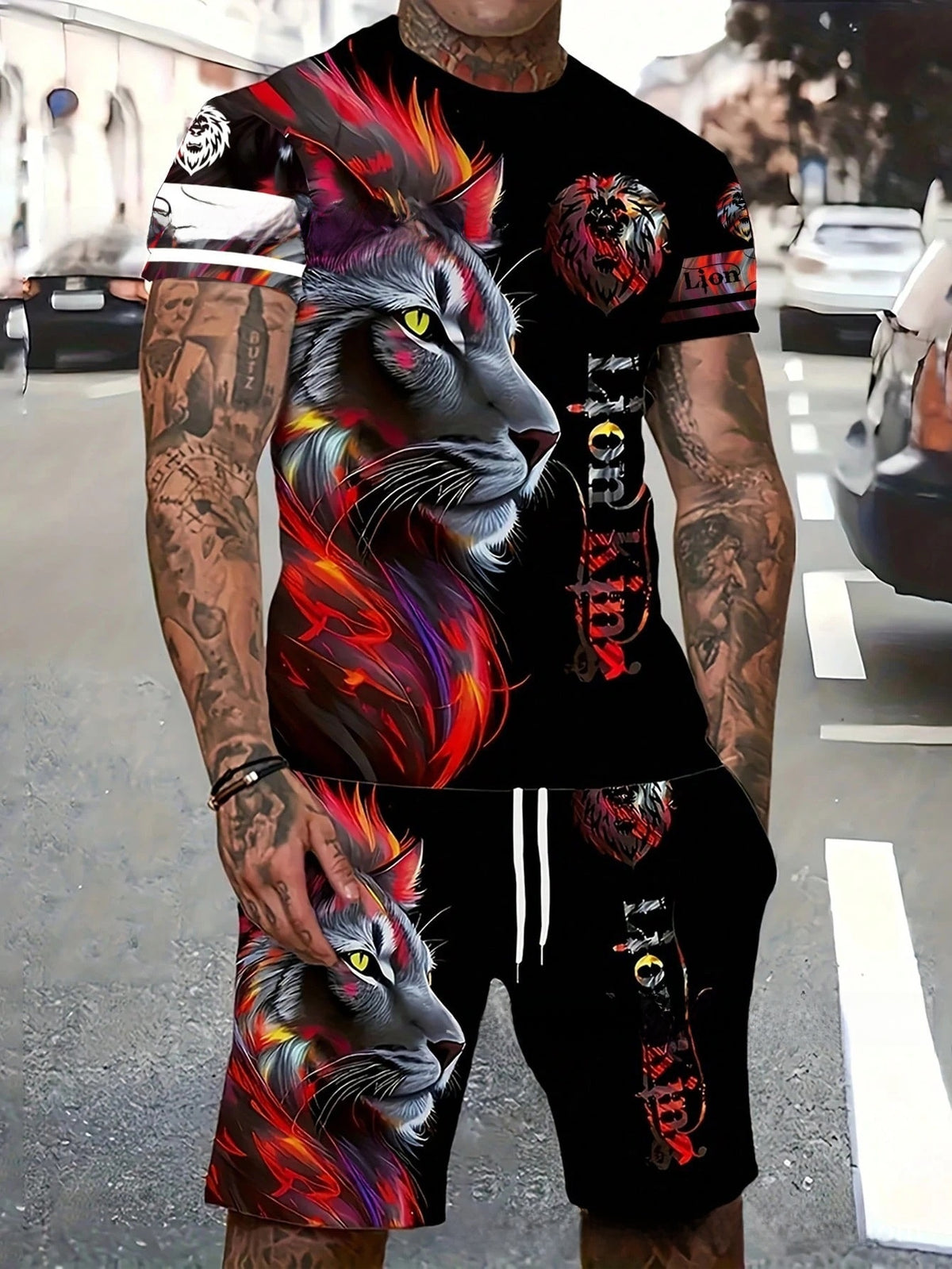 Printed short sleeves