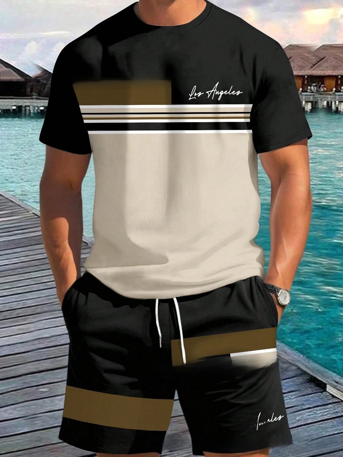 Printed short sleeves
