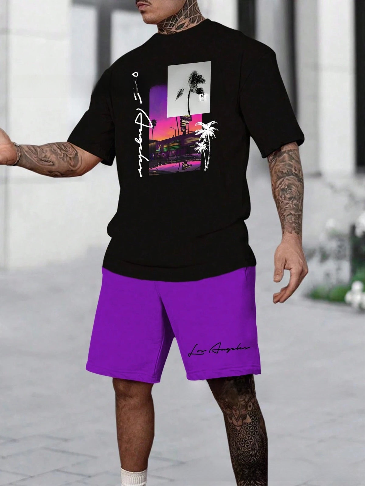 Printed short sleeves