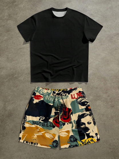 Printed short sleeves