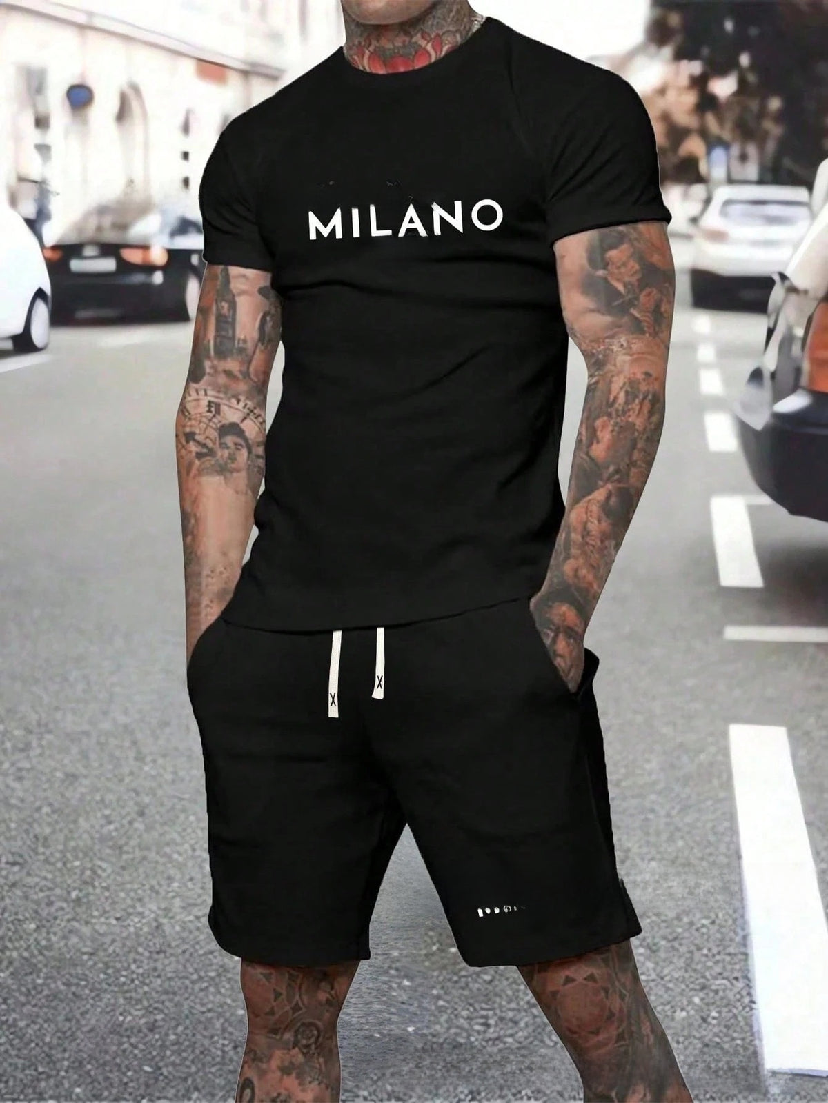 Printed short sleeves
