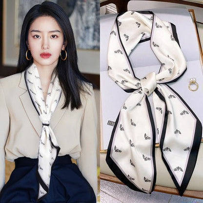 Printed Silk Scarf for Women Fashion Accessory