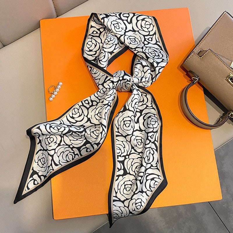 Printed Silk Scarf for Women Fashion Accessory