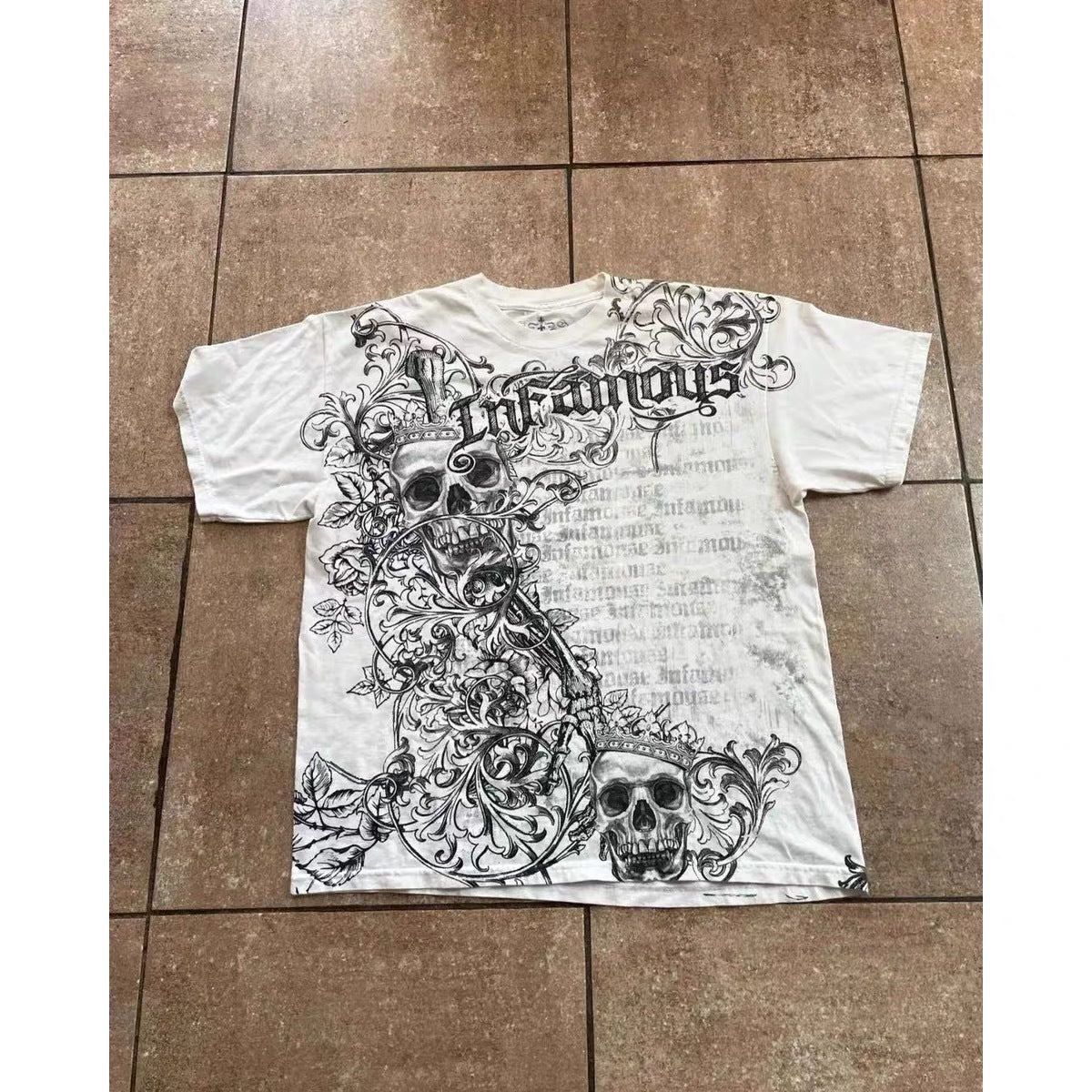 Printed Skull Head T-shirt