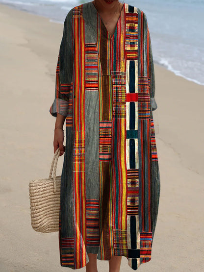 Printed Sleeve Long Skirt