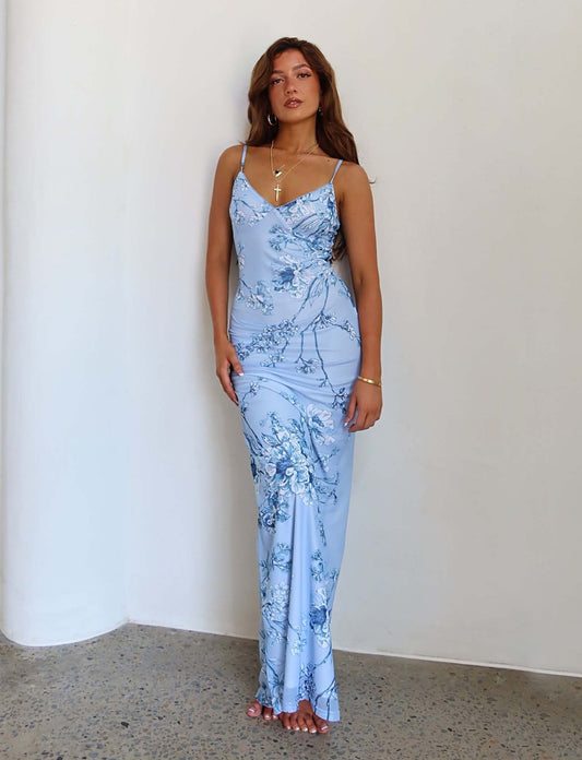 Printed Sling Dress with Slim Fit Design