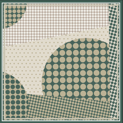 Printed small square scarf made of mulberry silk for women