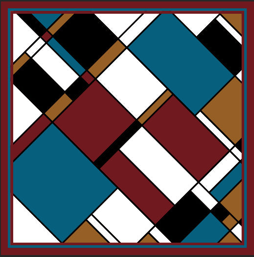 Printed small square scarf made of mulberry silk for women