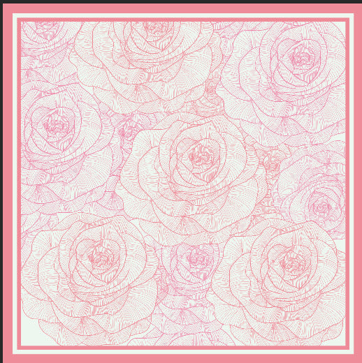 Printed small square scarf made of mulberry silk for women
