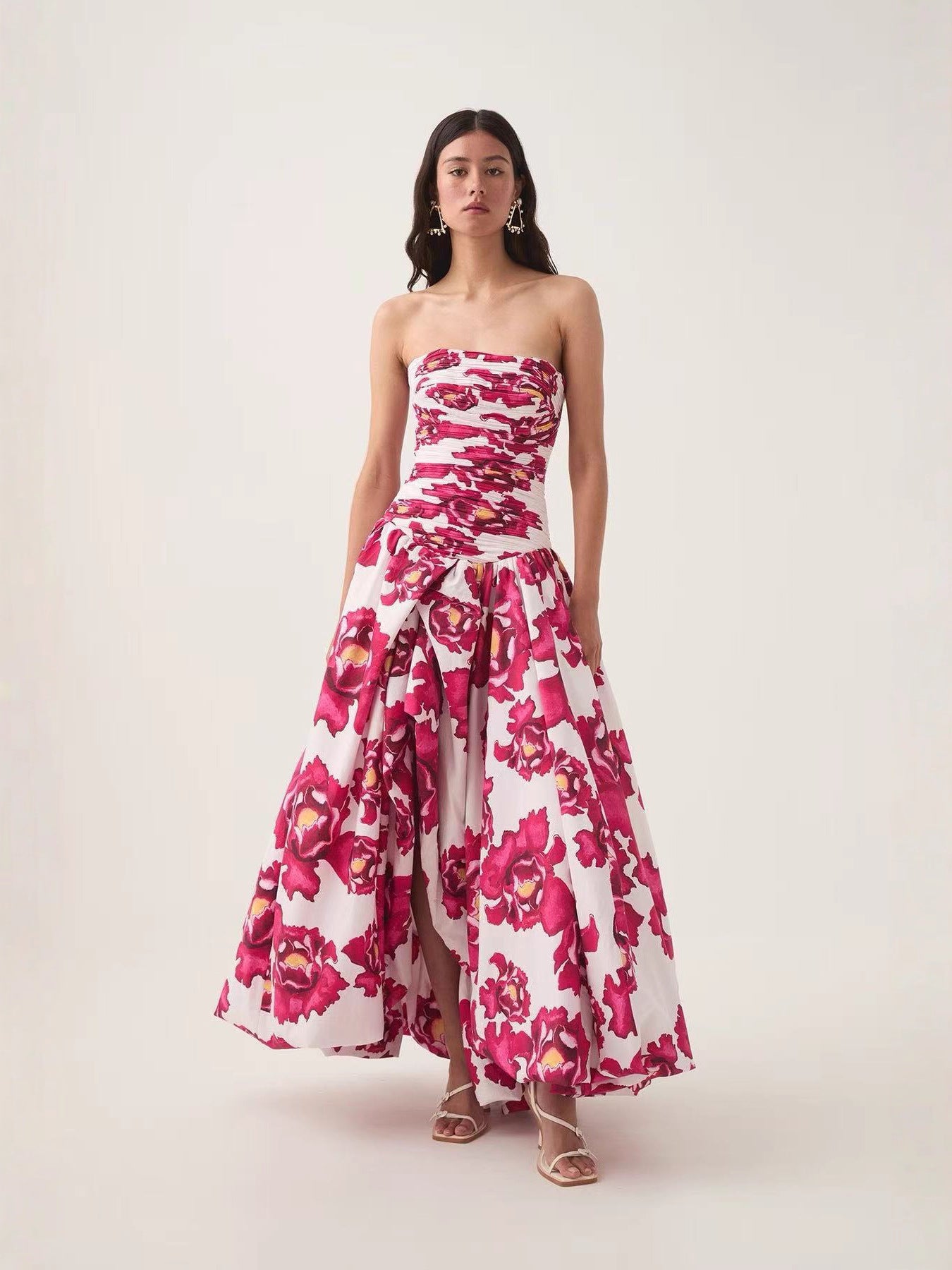 Printed split dress
