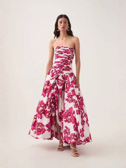 Printed split dress