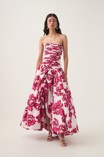 Printed split dress