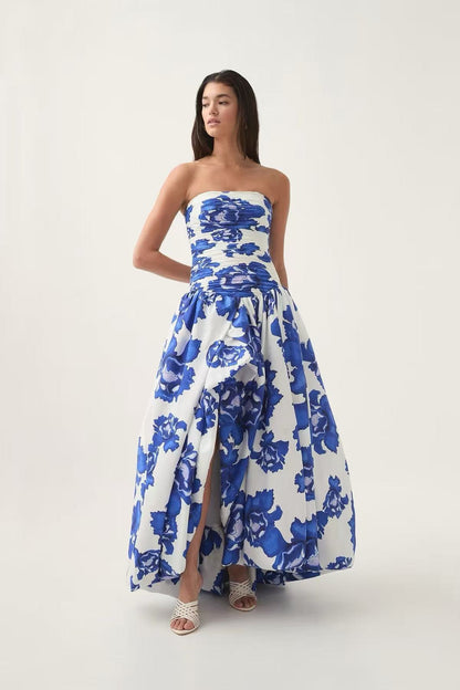 Printed split dress