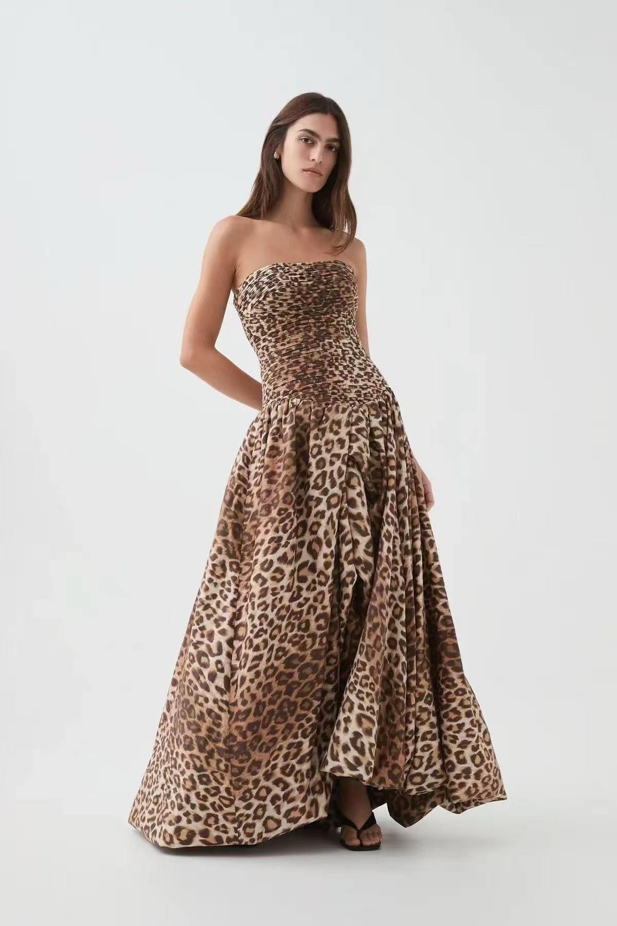 Printed split dress