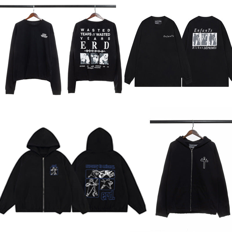 Printed streetwear long-sleeve T-shirt