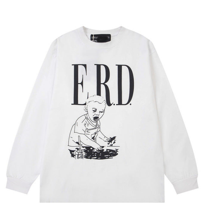 Printed streetwear long-sleeve T-shirt