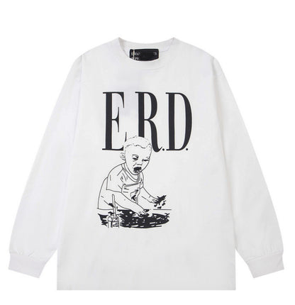 Printed streetwear long-sleeve T-shirt