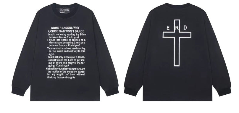 Printed streetwear long-sleeve T-shirt