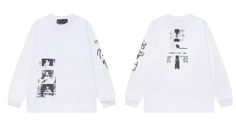 Printed streetwear long-sleeve T-shirt