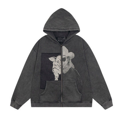 Printed streetwear long-sleeve T-shirt