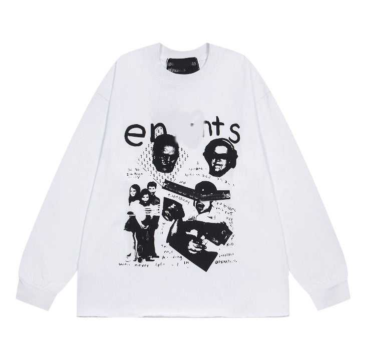 Printed streetwear long-sleeve T-shirt