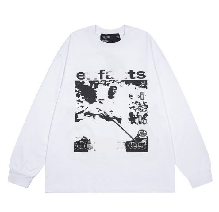 Printed streetwear long-sleeve T-shirt