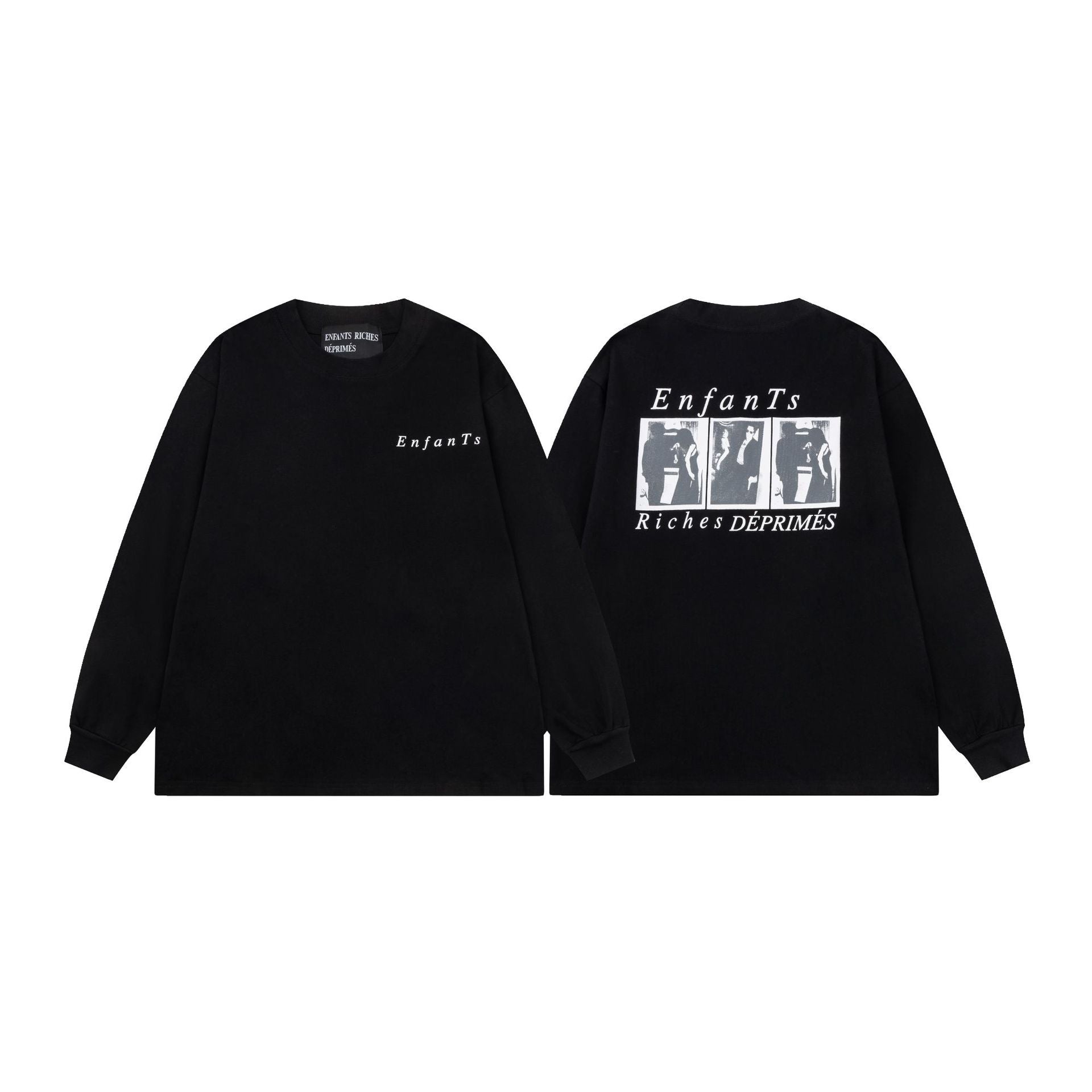 Printed streetwear long-sleeve T-shirt