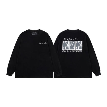 Printed streetwear long-sleeve T-shirt
