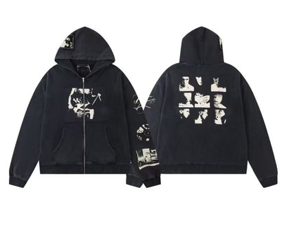 Printed streetwear long-sleeve T-shirt