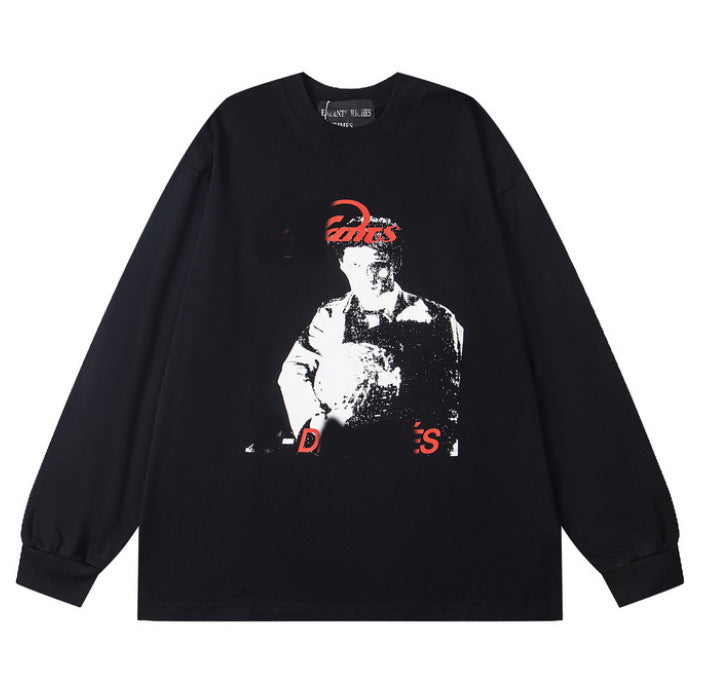 Printed streetwear long-sleeve T-shirt