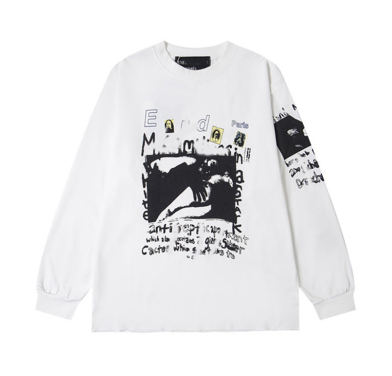 Printed streetwear long-sleeve T-shirt