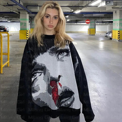 printed sweater