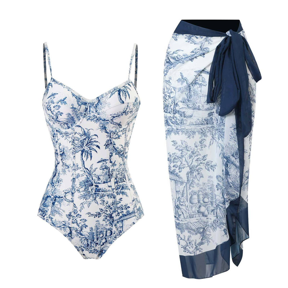 Printed swimming suit for women